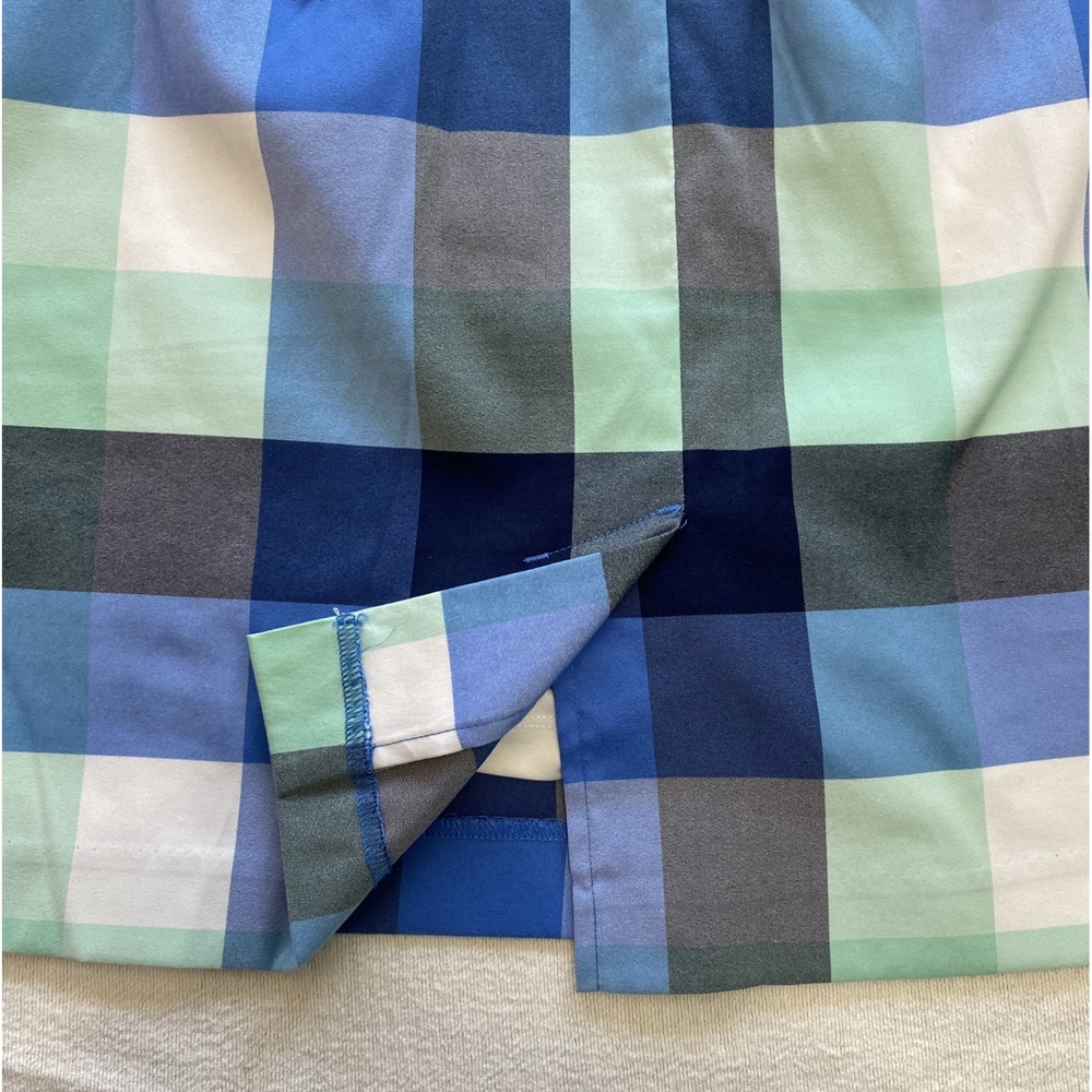 IZOD Golf Skort Womens Size 16 Blue Plaid Preppy Pull On Athletic Skirt Shorts - Picture 7 of 9
